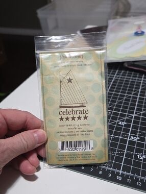 Celebrate Sailboat Rubber Cling Stamp